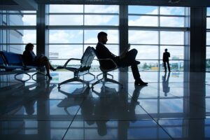 Reading in airport