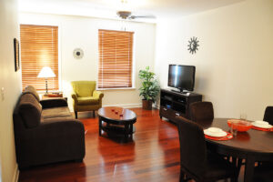 corporate housing interior suites living room