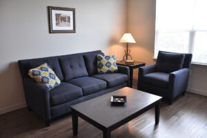 corporate housing interior living room of an apartment