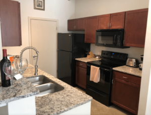 Fully Furnished Kitchen in Corporate Apartment near Six Flags from Alamo Corporate Housing