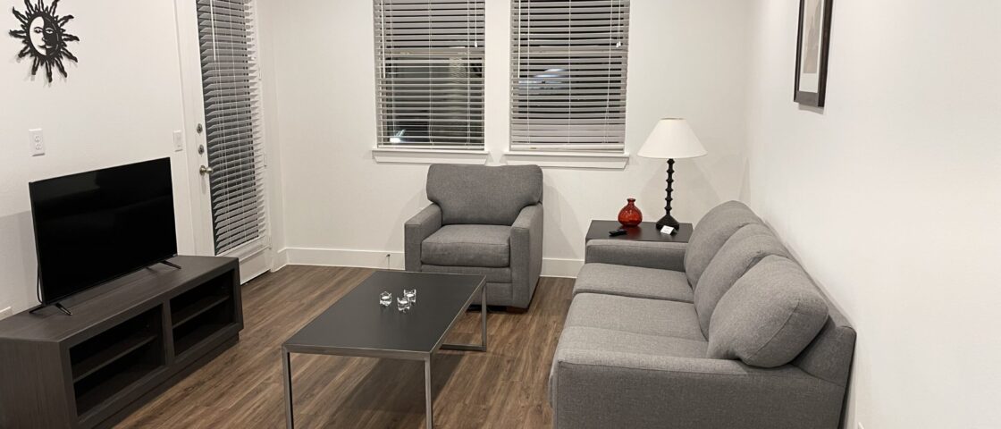 Alamo Heights Fully Furnished Living Room within Corporate Housing in San Antonio, TX