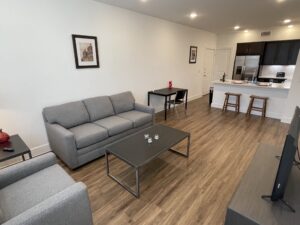 Different View of Living Room in Alamo Heights, San Antonio Corporate Apartments