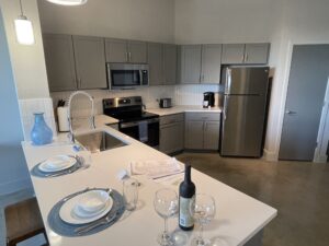 Kitchen within San Antonio Corporate Apartments