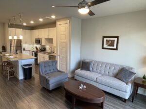 Living Room within Corporate Apartments in Stone Oak, San Antonio, TX